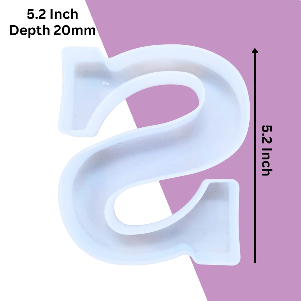 Silicone Alphabet Mould 5.2 Inch