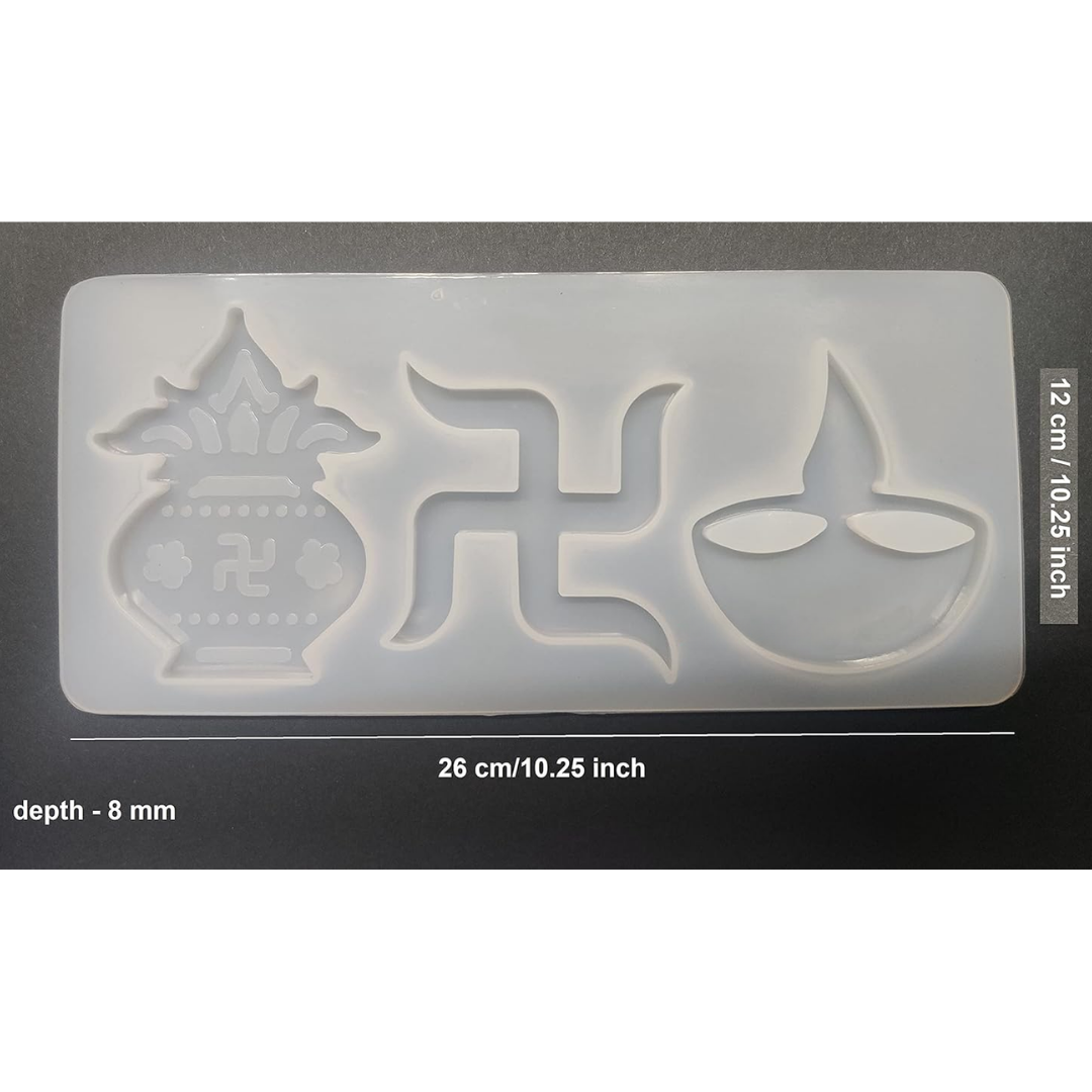Diya Swastik Kalash Mould Diwali Decor
