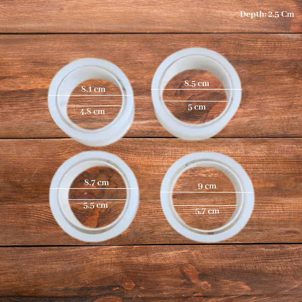 Silicone Resin Bracelet Casting Bangle Mould - PK 4