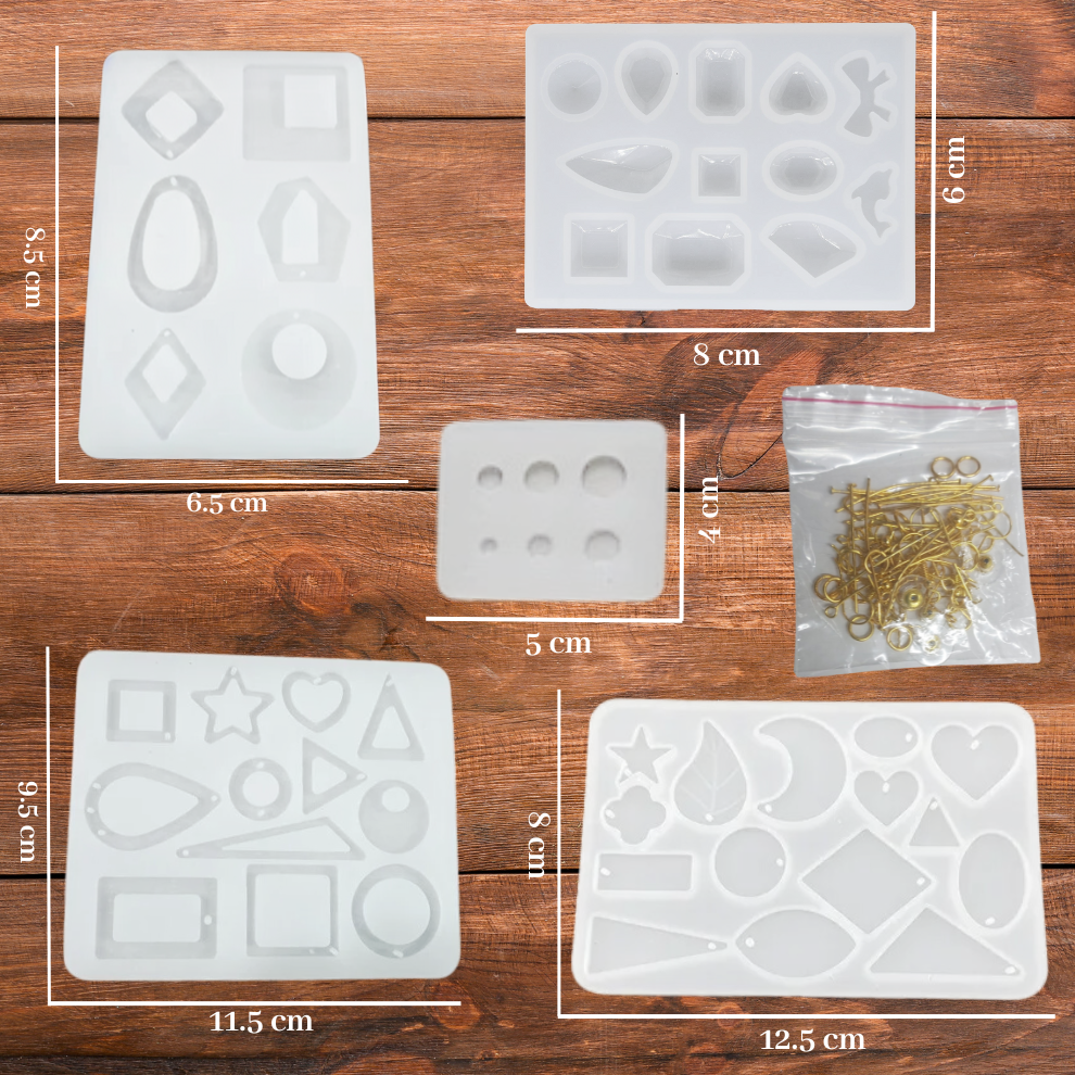 Silicone Resin Jewellery Mould Kit - Pk 5