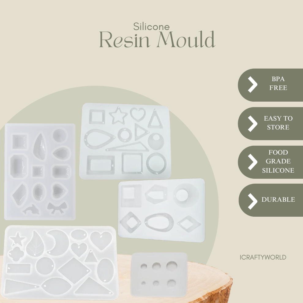 Silicone Resin Jewellery Mould Kit - Pk 5