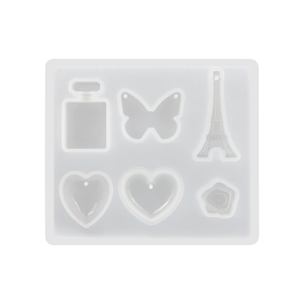 Silicone Keychain Mould With Hole 6Cvt Pendant
