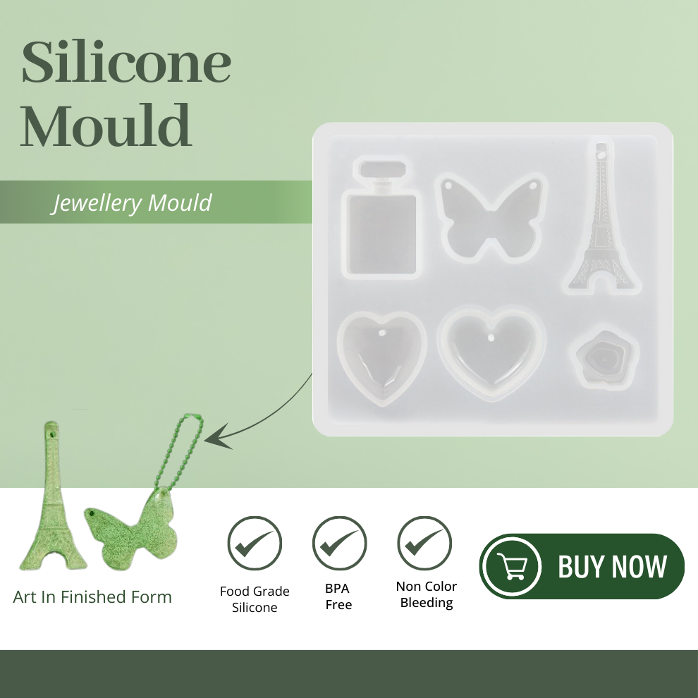 Silicone Keychain Mould With Hole 6Cvt Pendant