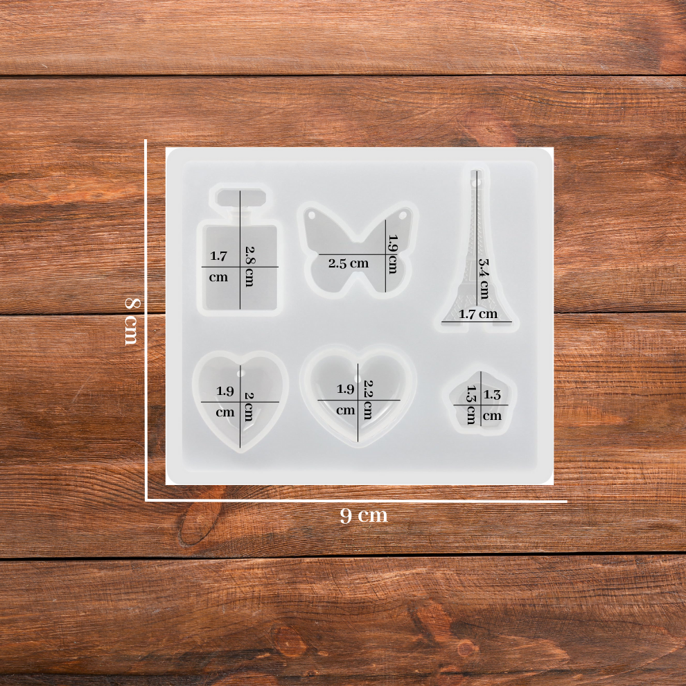 Silicone Keychain Mould With Hole 6Cvt Pendant