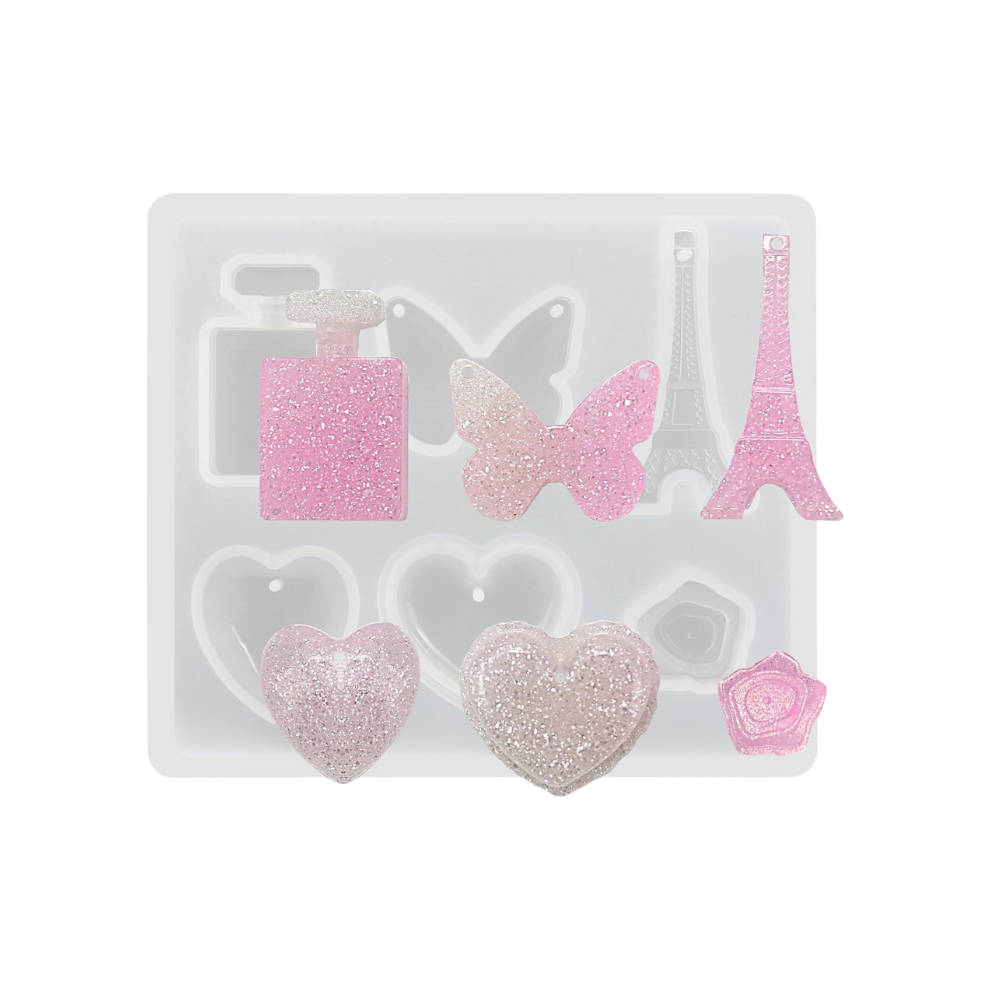 Silicone Keychain Mould With Hole 6Cvt Pendant