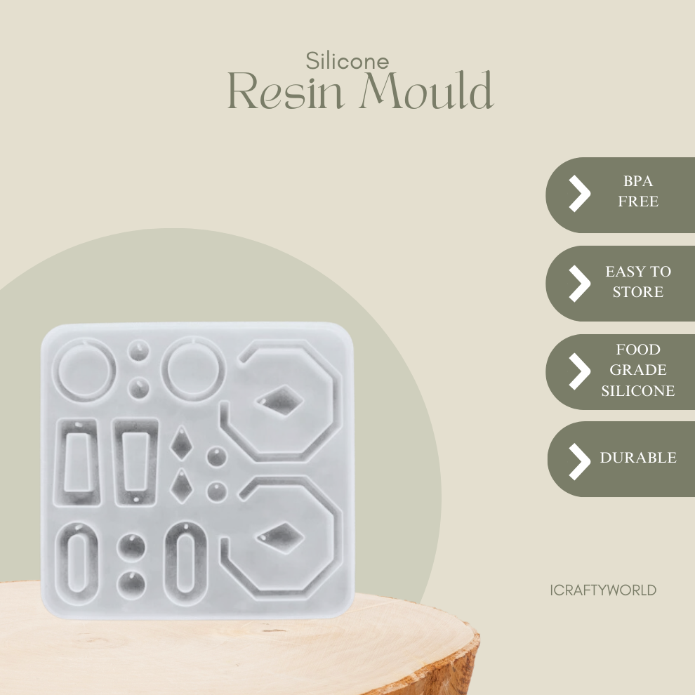 Silicone Earring Mould - 9 Set