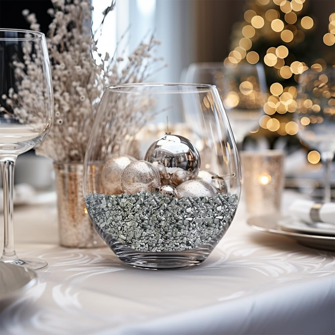 Crushed Glass Granules - Silver