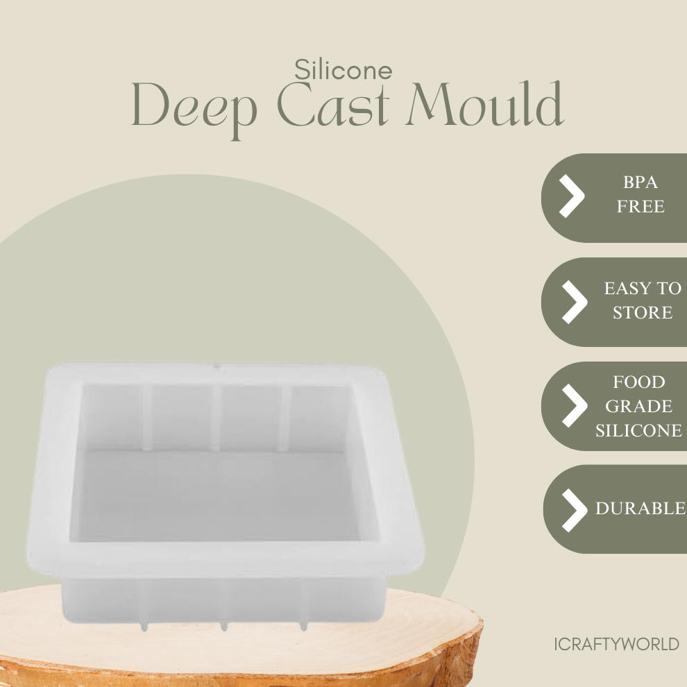 Square Shape Deep Casting Mould 6 inch