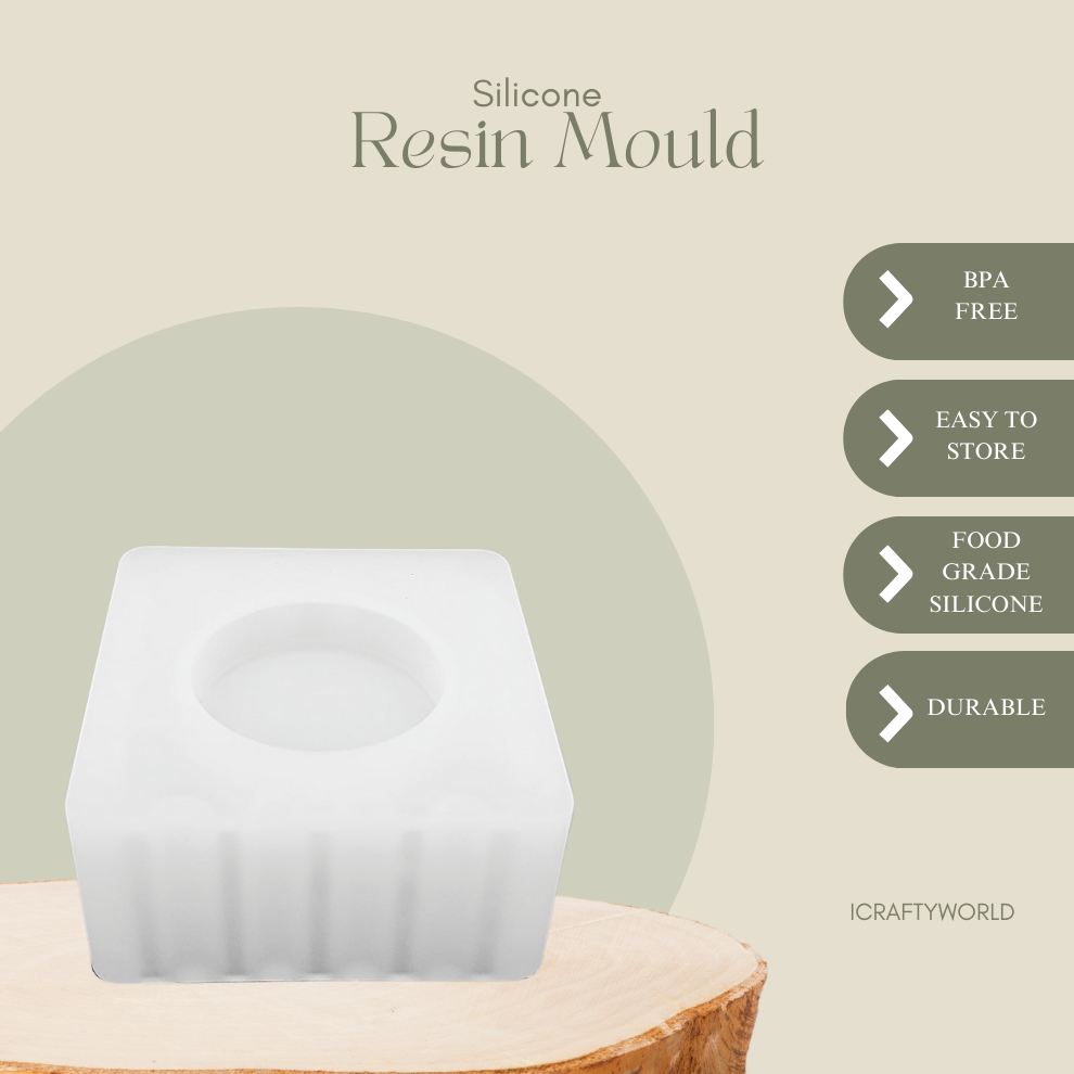 Square Shape Tealight Holder Mould