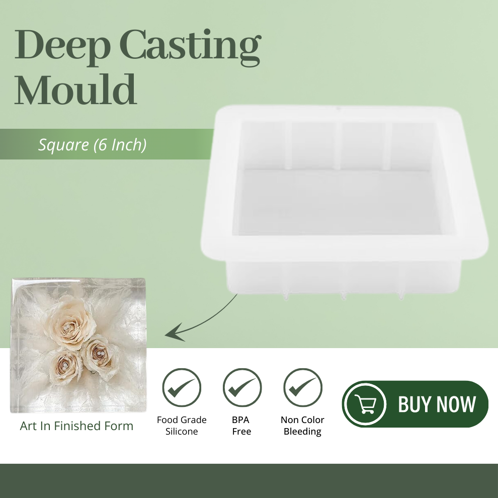 Square Shape Deep Casting Mould 6 inch