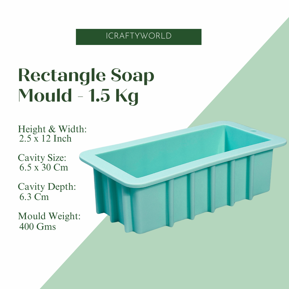 Silicone rectangle Loaf Soap Mould -2.5" X 2.5" X 12"/ 1.50KG