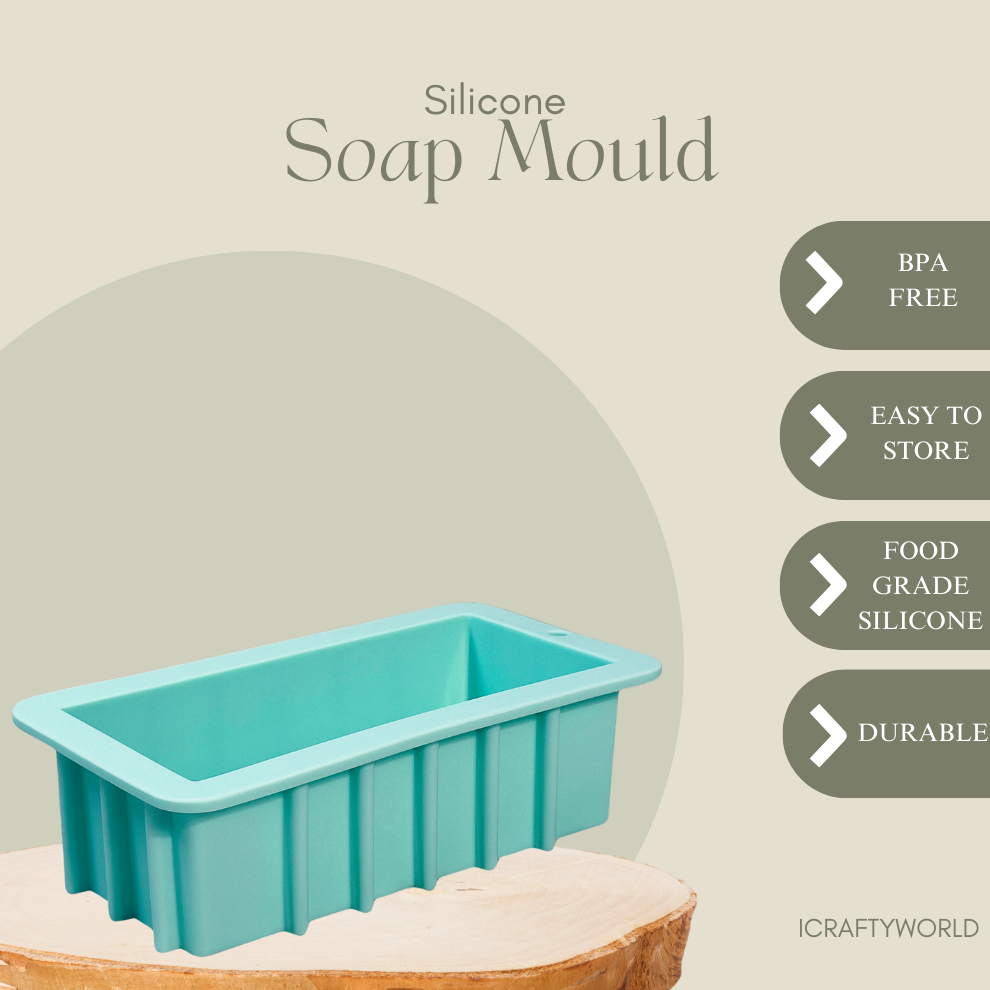 Silicone rectangle Loaf Soap Mould -2.5" X 2.5" X 12"/ 1.50KG