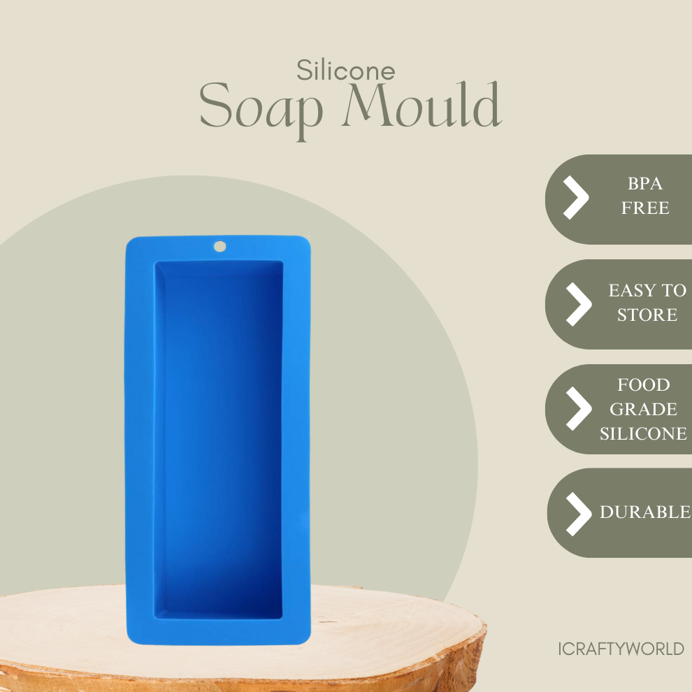 Silicone Rectangle Loaf Soap Mould -3.5" X 2" X 12"/1.80 KG/ 1 CVT