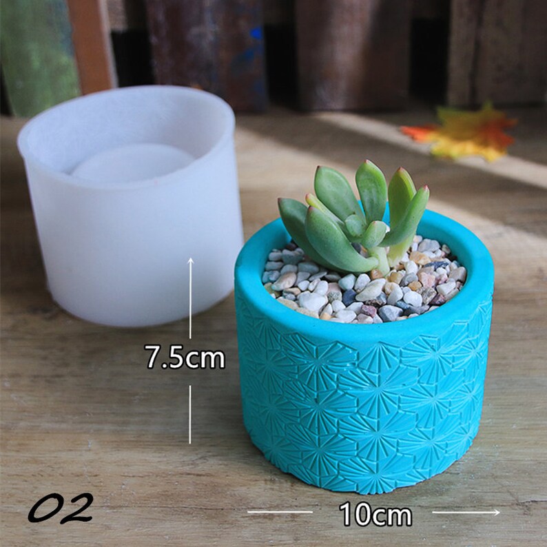 Pot Silicone Mold Planter Shape C- Cutwork