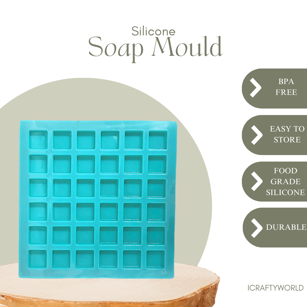 Handmade Square Shape Soap Making Moulds- 20GM