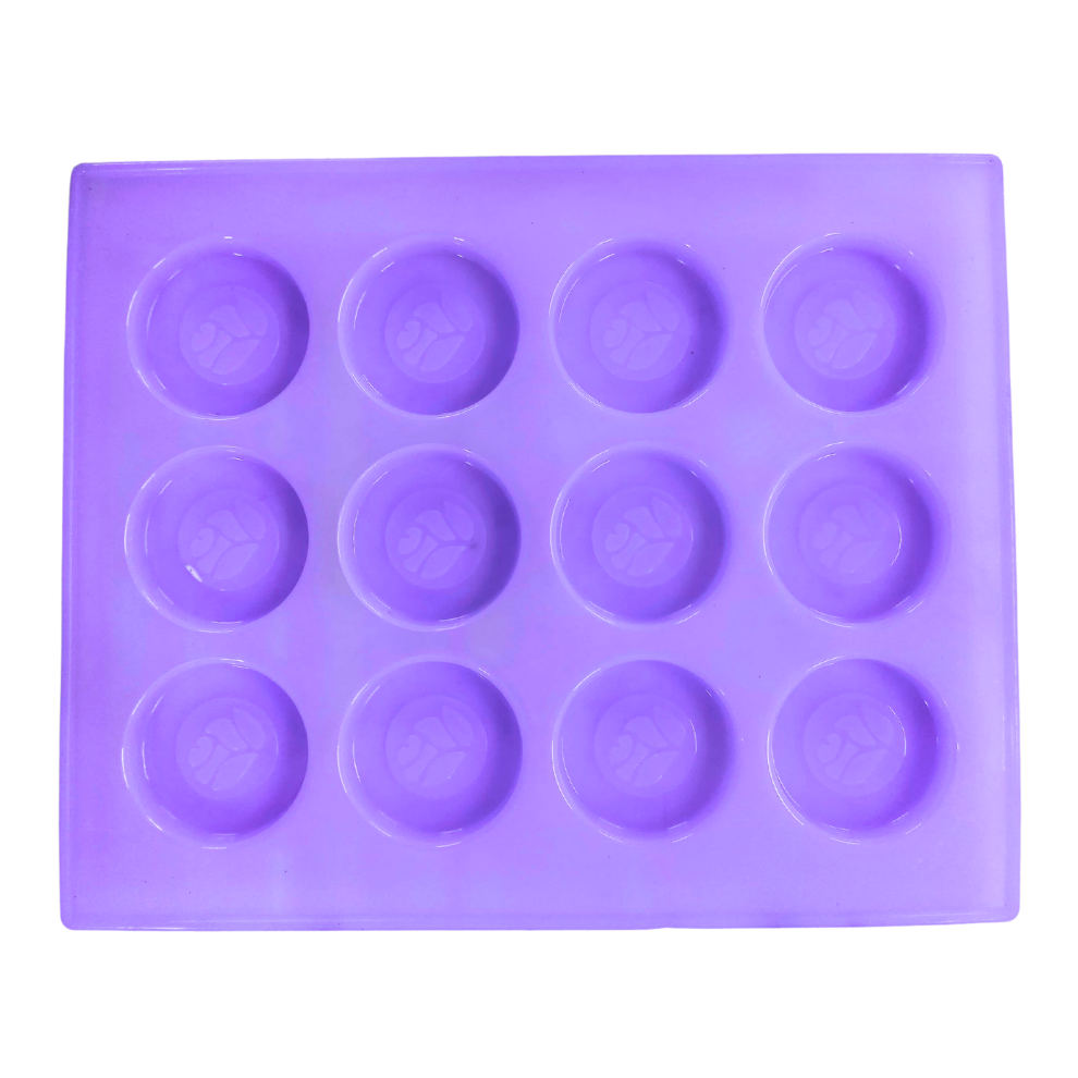 Round Shape Silicone Handmade Soap Making Moulds with 12 Cavities DIY Tray (15 GMS)