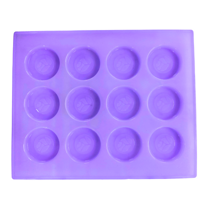 Round Shape Silicone Handmade Soap Making Moulds with 12 Cavities DIY Tray (15 GMS)