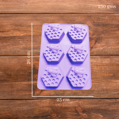 Honey BEE Shape 9 Cavity Silicone Soap Mould- 70 GMS