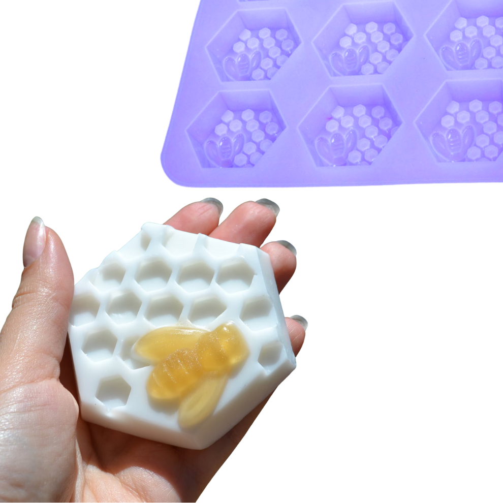 Honey BEE Shape 9 Cavity Silicone Soap Mould- 70 GMS
