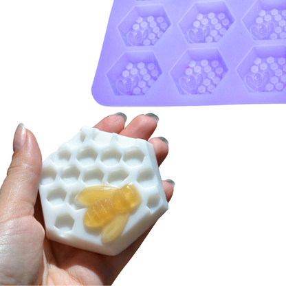 Honey BEE Shape 9 Cavity Silicone Soap Mould- 70 GMS
