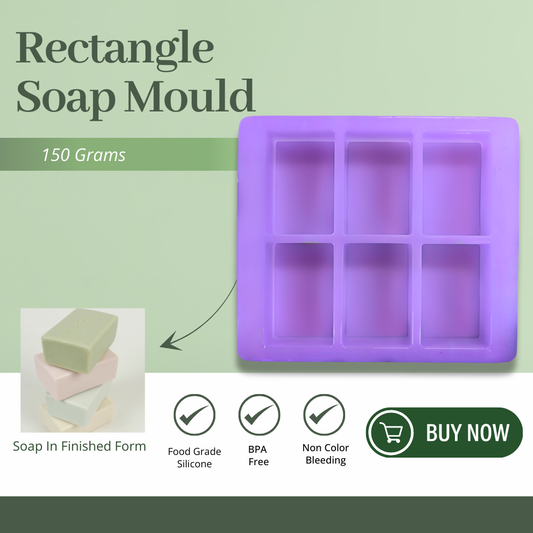 Handmade Rectangle Shape Soap Making Moulds 150GM