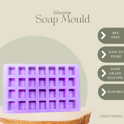 Handmade Rectangle Shape Soap Making Moulds- 35 GM