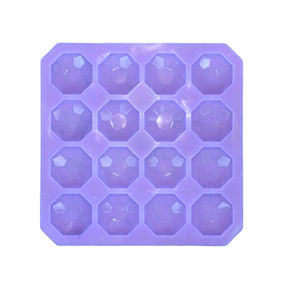 Diamond Shaped Silicone Soap Mould with 16 Cavities, 50 GMS 
