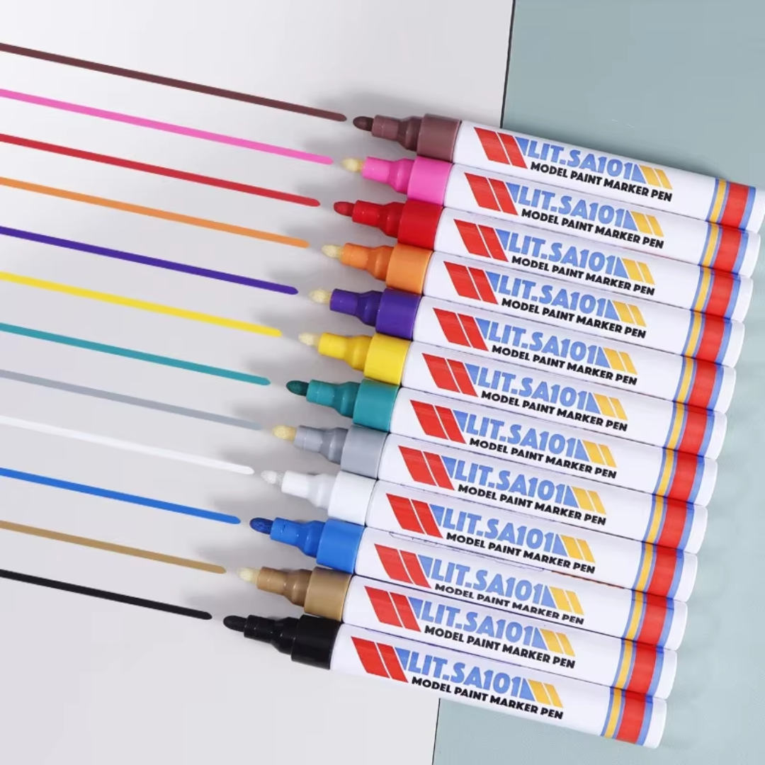 Set of 12 Acrylic Markers Bullet Shape Paint Marker