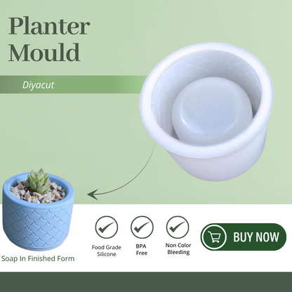 Pot Silicone Mold Planter Shape D- Diyacut