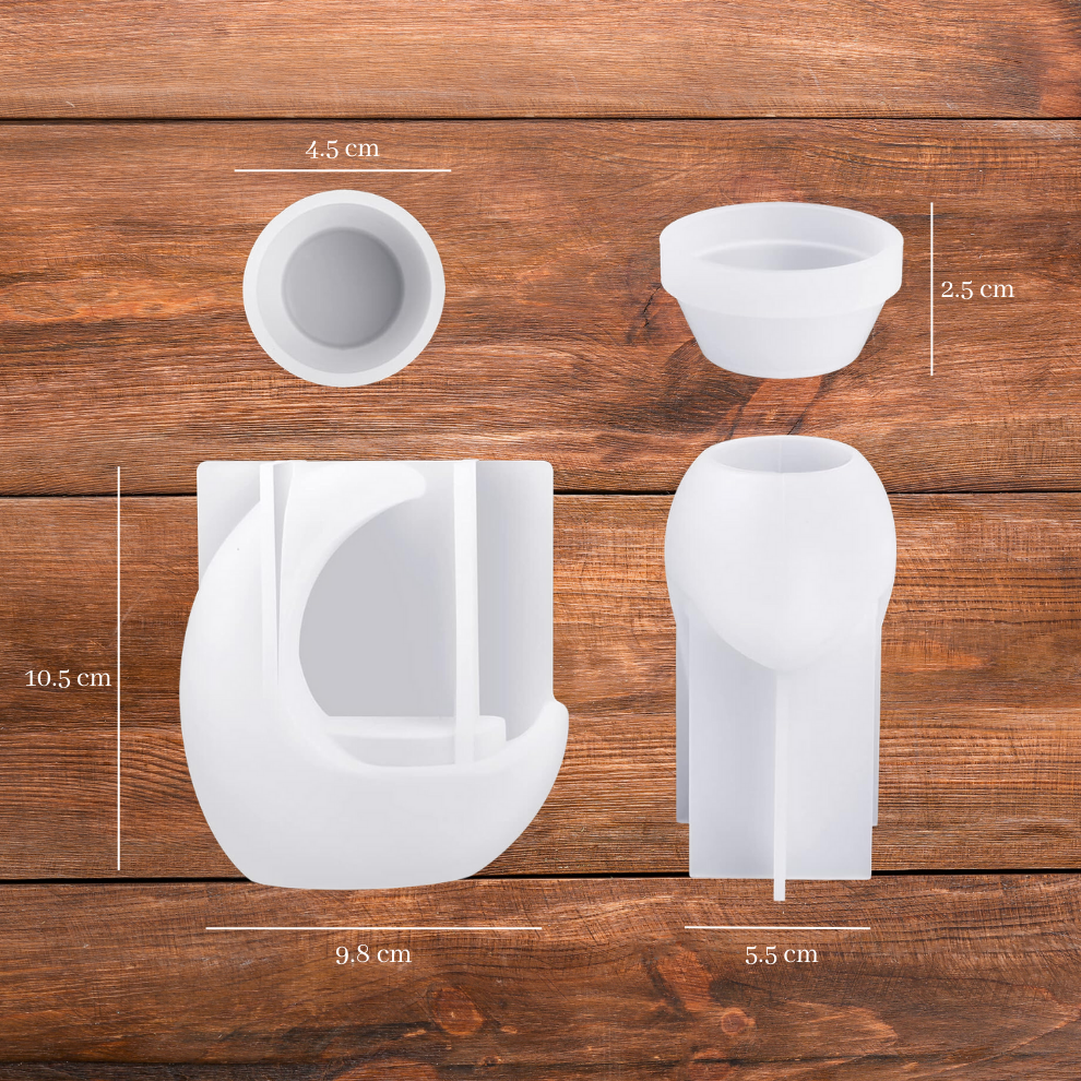 Moon Shape Candle Holder Mold