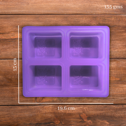 Tree Design Handmade Rectangle Soap Making Moulds- 125 GM
