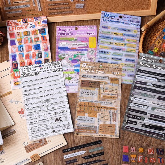 Word, Quotes Sticker 4 Sheet
