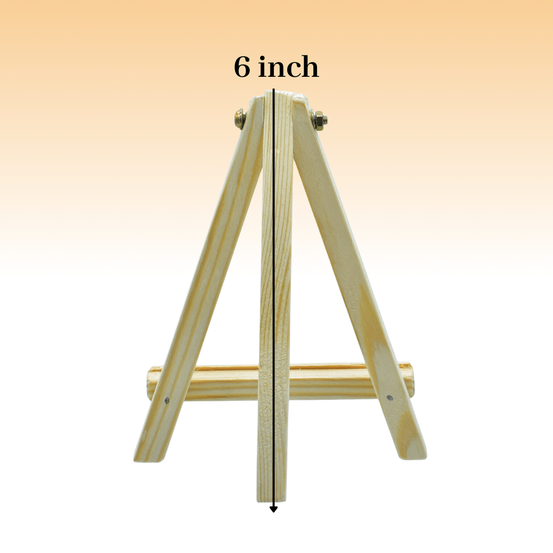 6 Inch Mini Premium Wooden Easel Stand with Screw