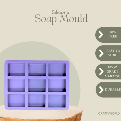 Handmade Rectangle Shape Soap Making Moulds- 75 GM