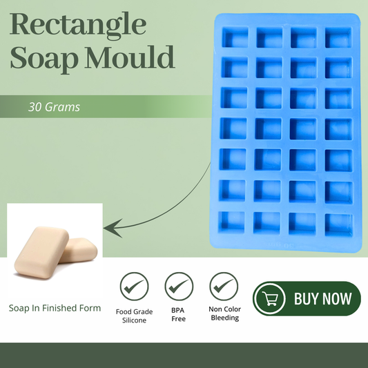 Handmade Rectangle Shape Soap Making Moulds- 30 GM