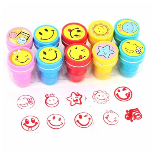 Emoji Rubber Stamp 10 Pcs