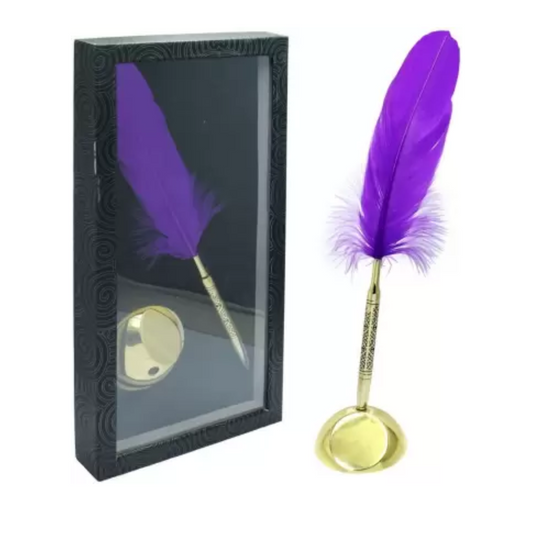 Feather Ball Pen with Stand