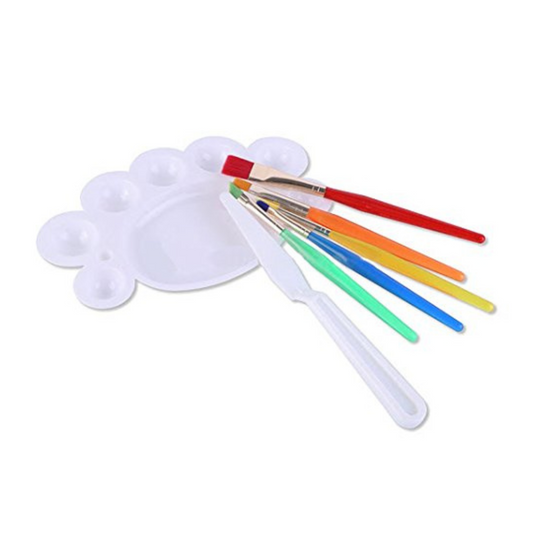 Paint Palette and Brush Set