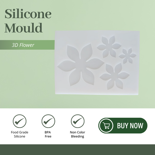 Silicon 3D Flower Leaf Resin Molds 4 CVT