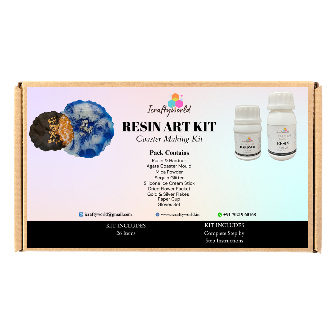 26 Pcs Epoxy Resin Art Kit, Resin Coaster Making Kit
