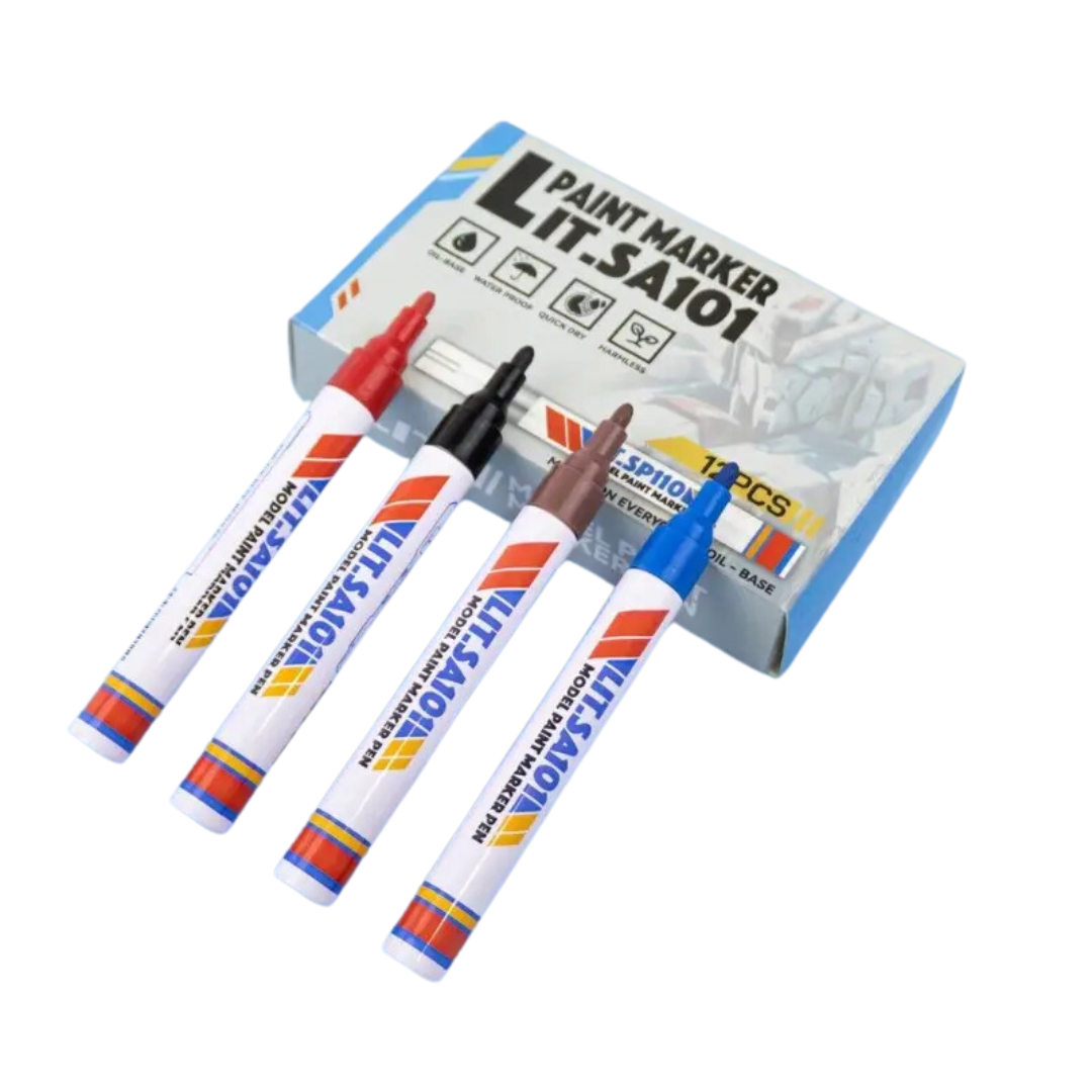 Set of 12 Acrylic Markers Bullet Shape Paint Marker
