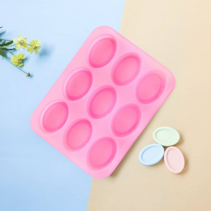 Silicone Handmade Oval Shape Soap Making Mould - 45 GM