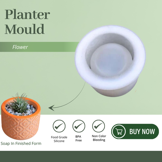 Pot Silicone Mold Planter Shape A- Flower