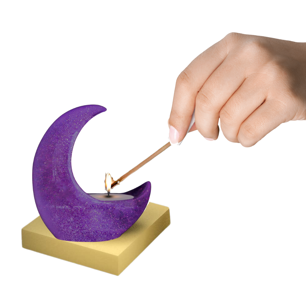 Moon Shape Candle Holder Mold