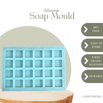 Handmade Square Shape Soap Making Moulds- 25 GM