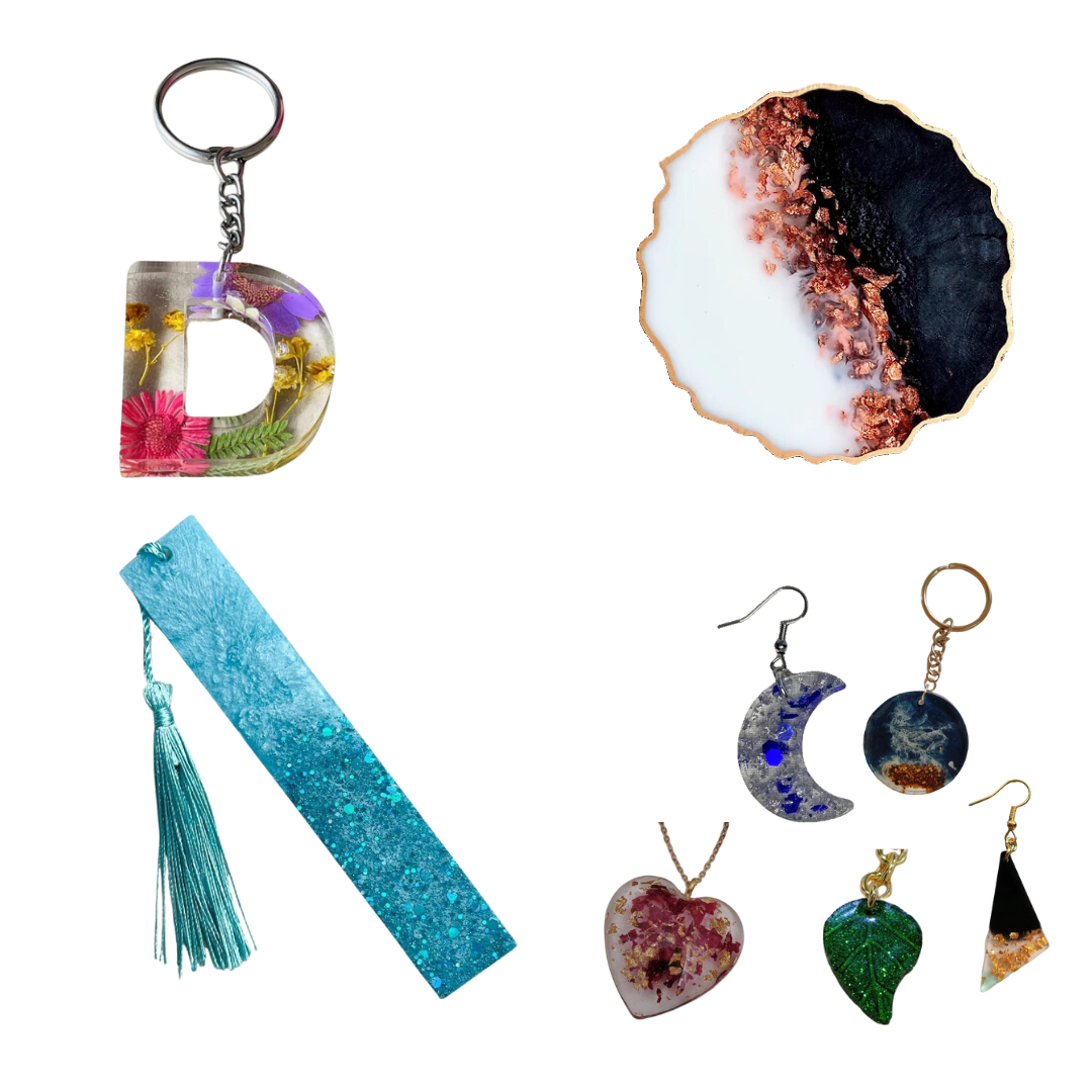85 Pcs Resin Art Kit, Jewellery & Keychain Making Kit