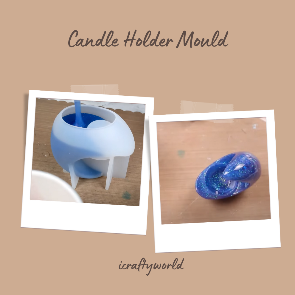 Moon Shape Candle Holder Mold