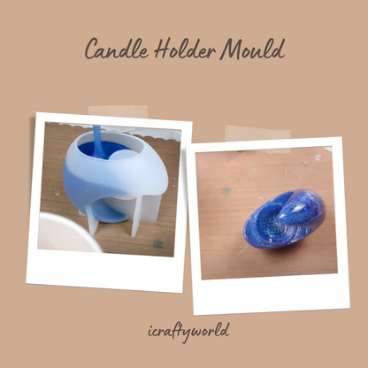 Moon Shape Candle Holder Mold