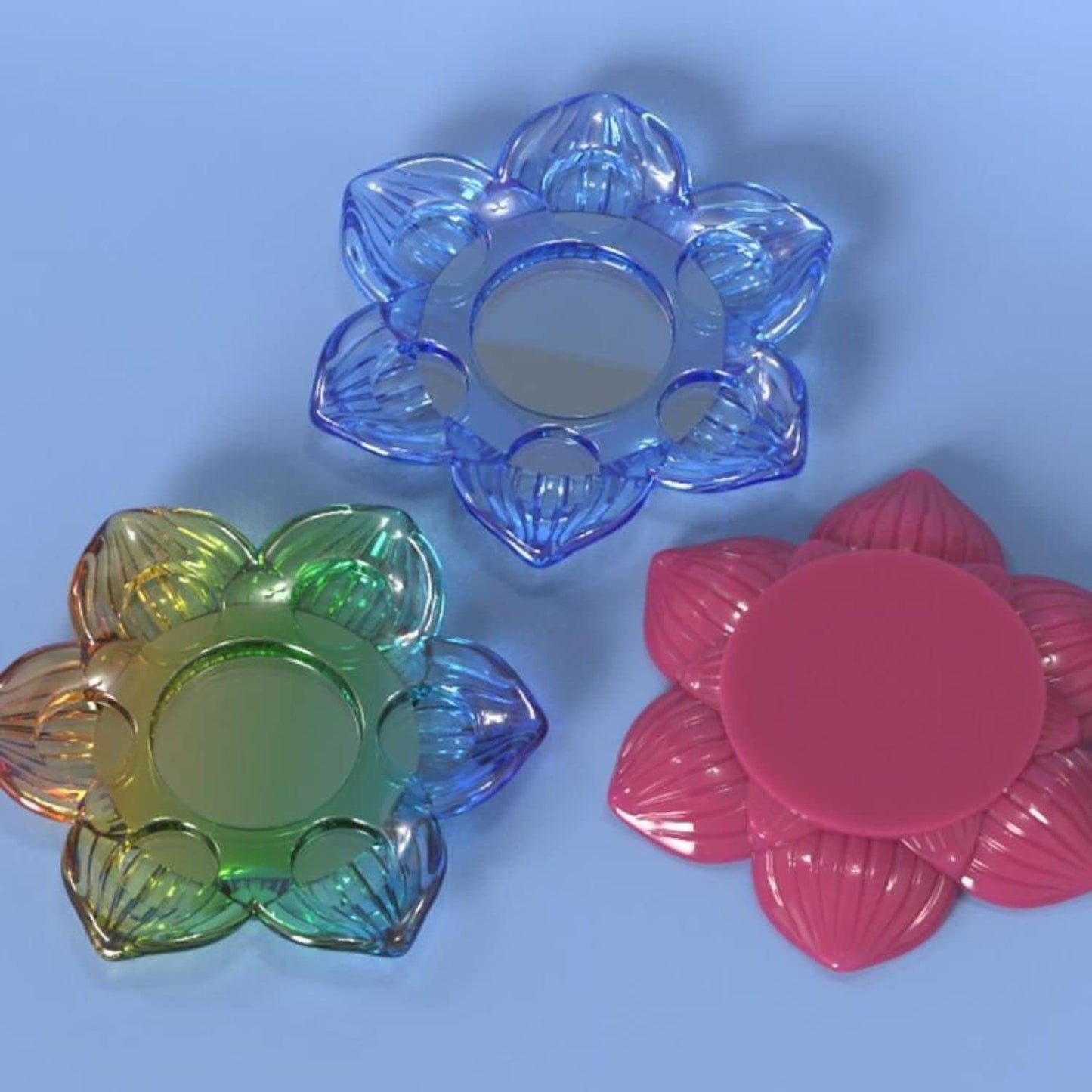 Flower Shape Candle Holder Dish