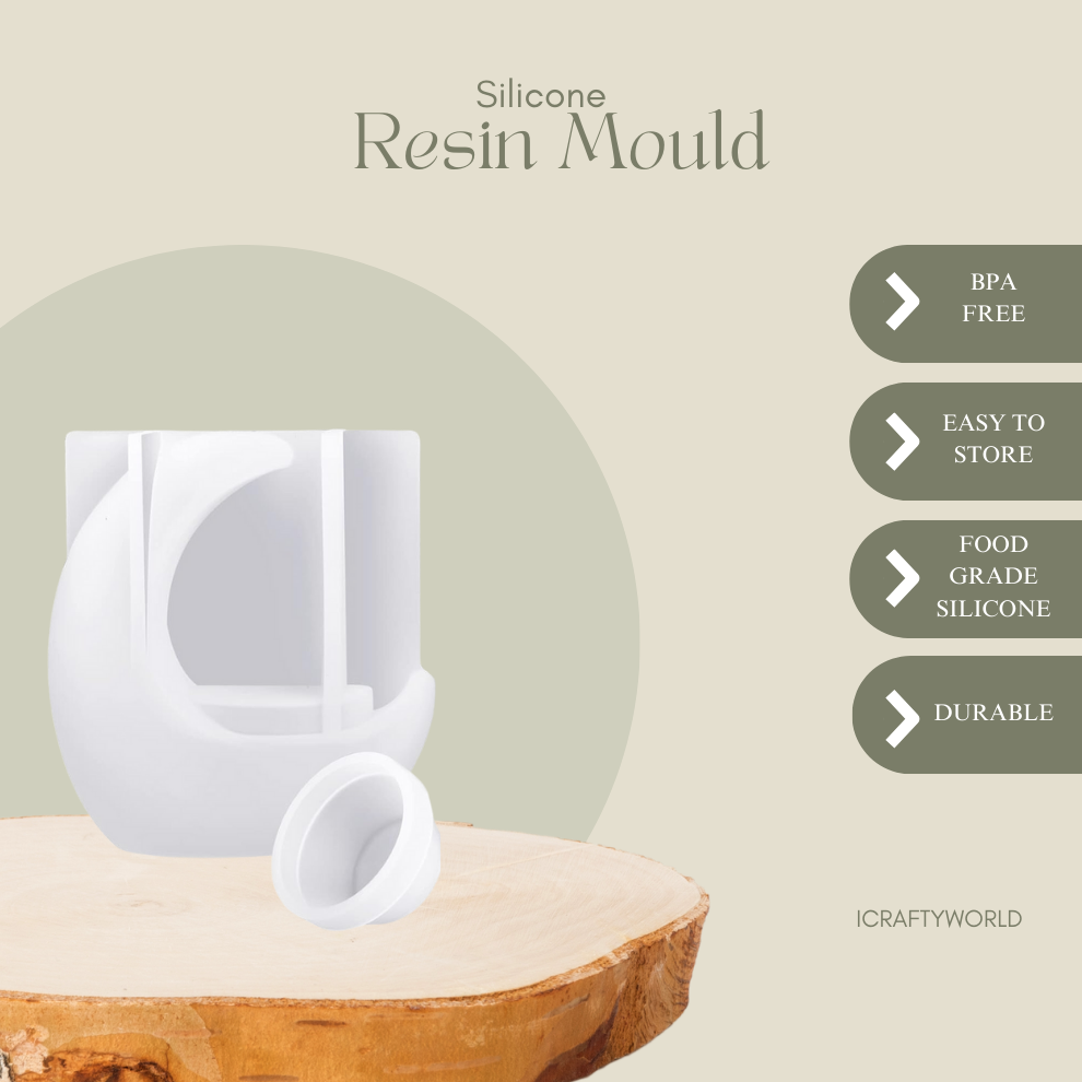 Moon Shape Candle Holder Mold